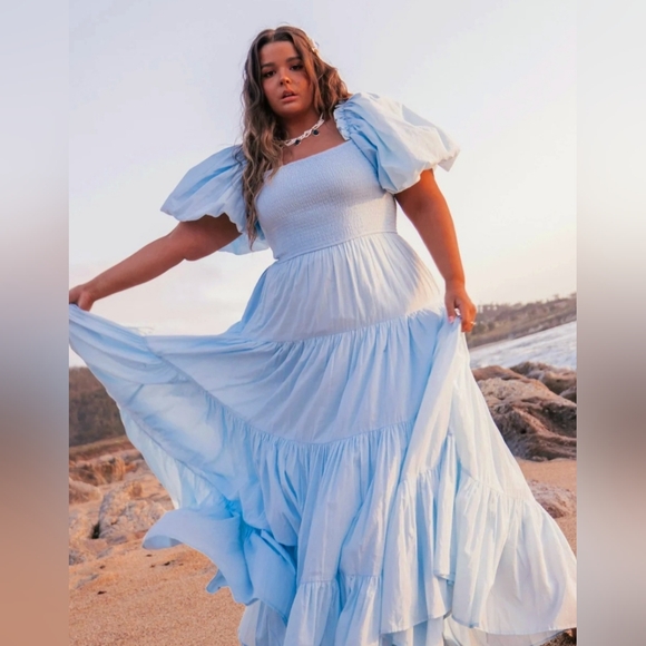 🩵JessaKae NWOT Light Blue Luna Maxi Dress - Picture 12 of 12